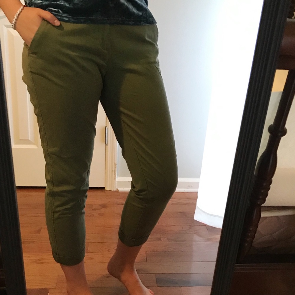 GREEN CHINO PANTS | size 2